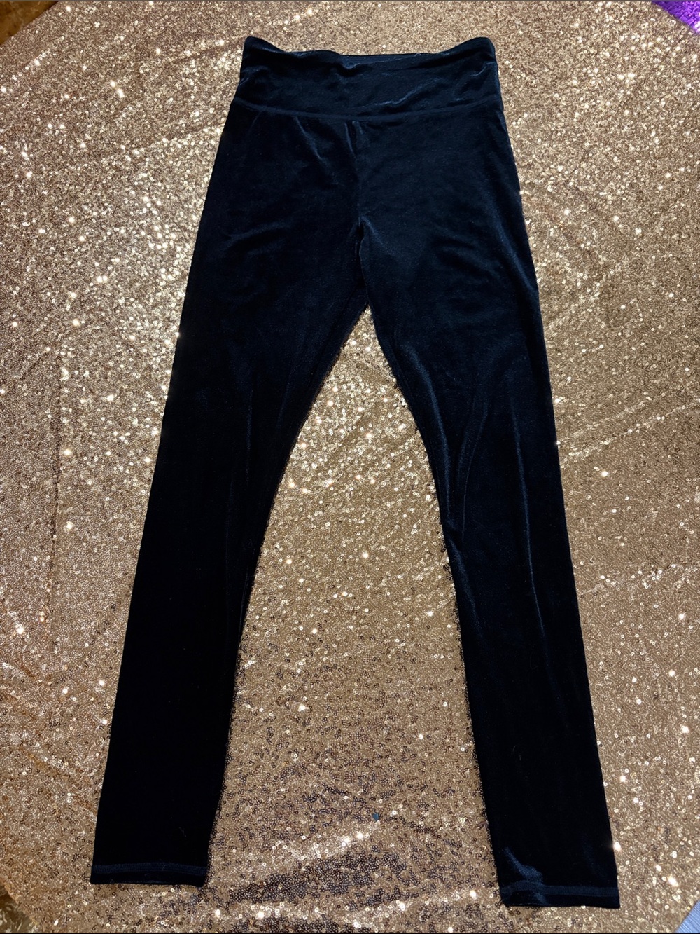 Hollister Black Velvet Leggings